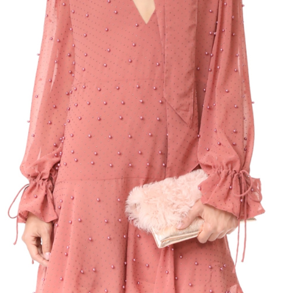 Shopbop Isla Sabotage Tie Neck Drop Waist Dress
